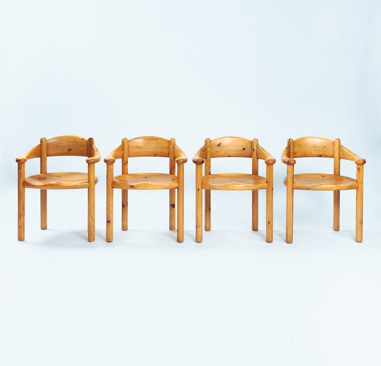 Pine Carver Dining Room Chairs By Rainer Daumiller For Hirtshals Sawmill, 1970s, Set Of 4 photo 2122.0