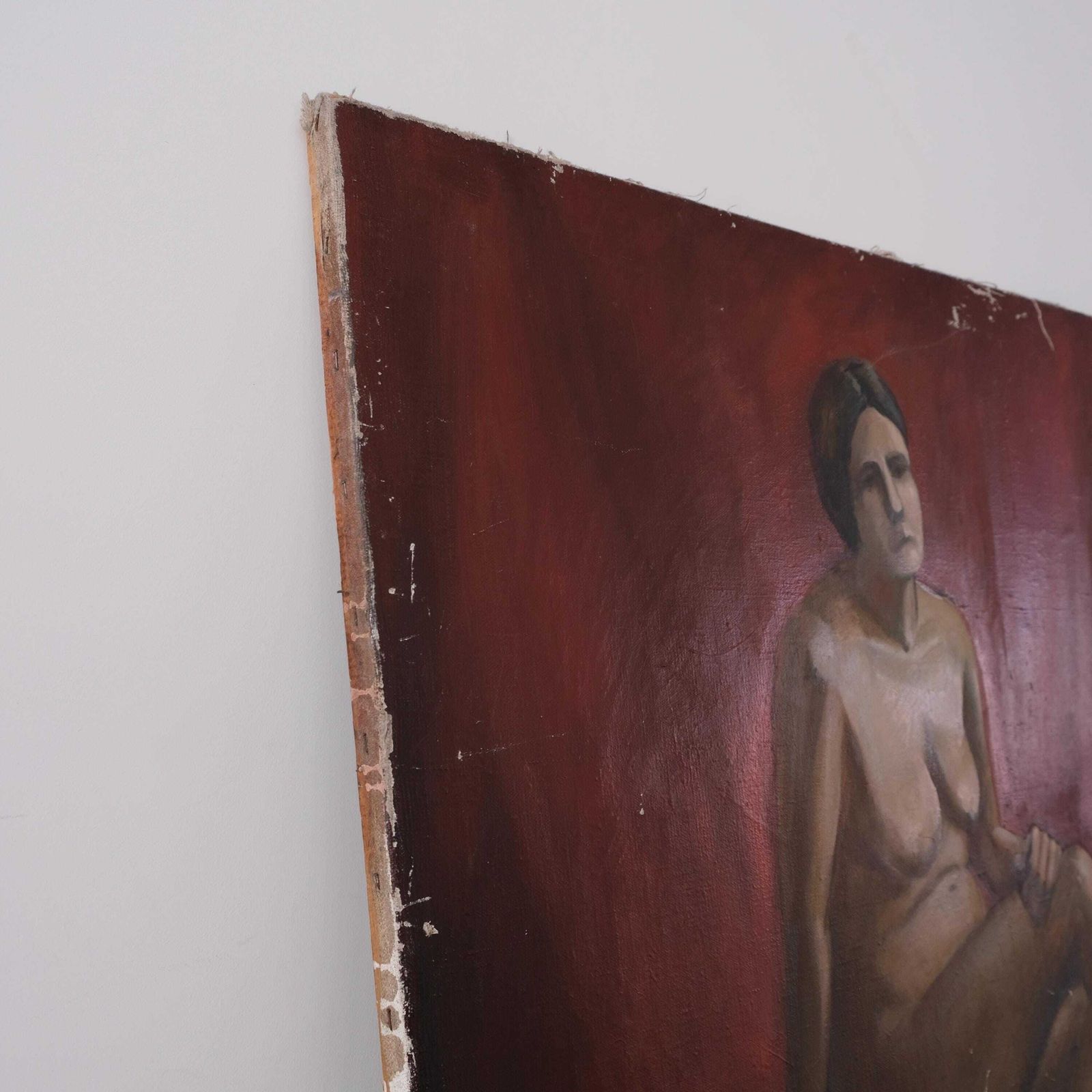 Large Nude Study Painting | Oil On Canvas | Latvia | 1970s. photo furniture