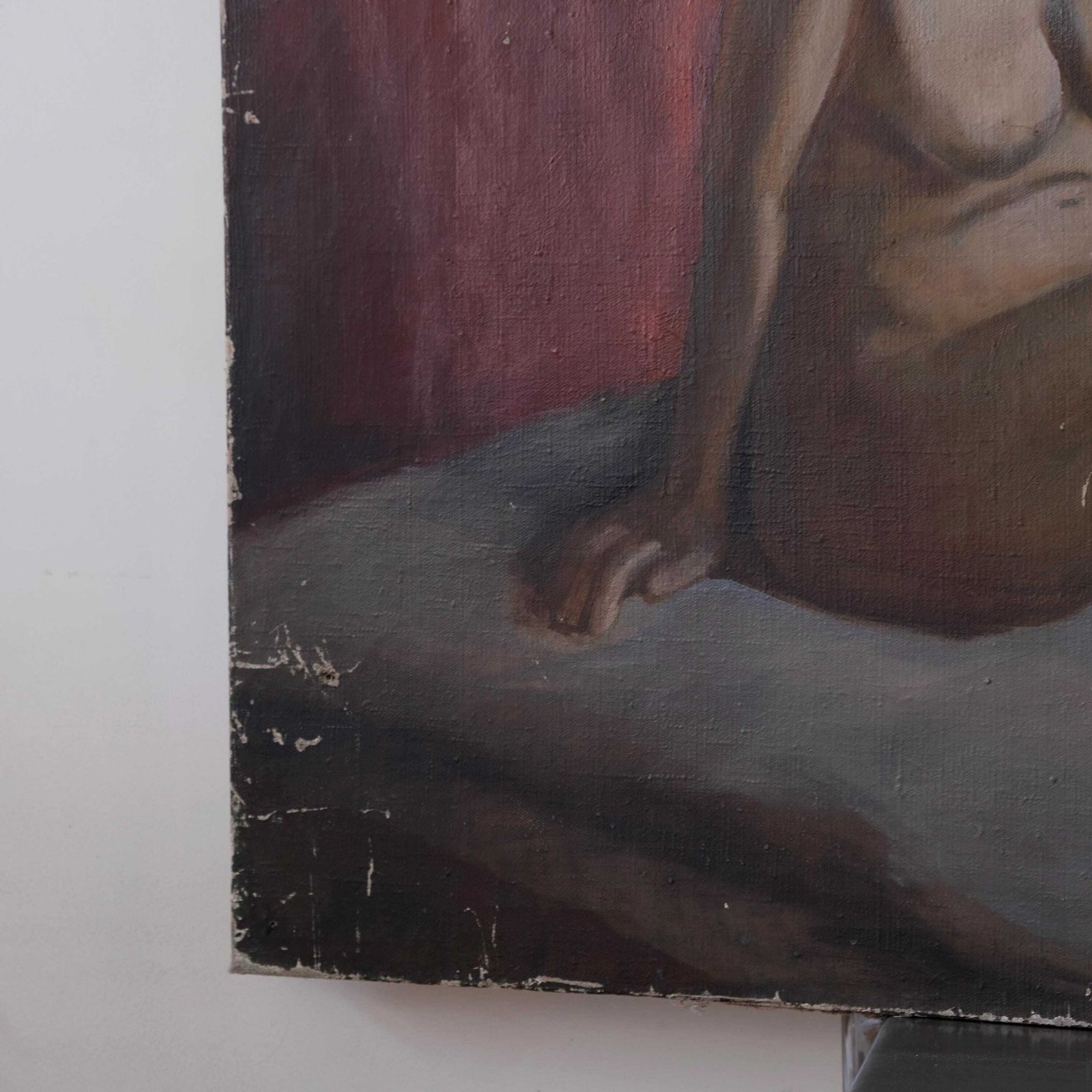 Large Nude Study Painting | Oil On Canvas | Latvia | 1970s. photo for sale