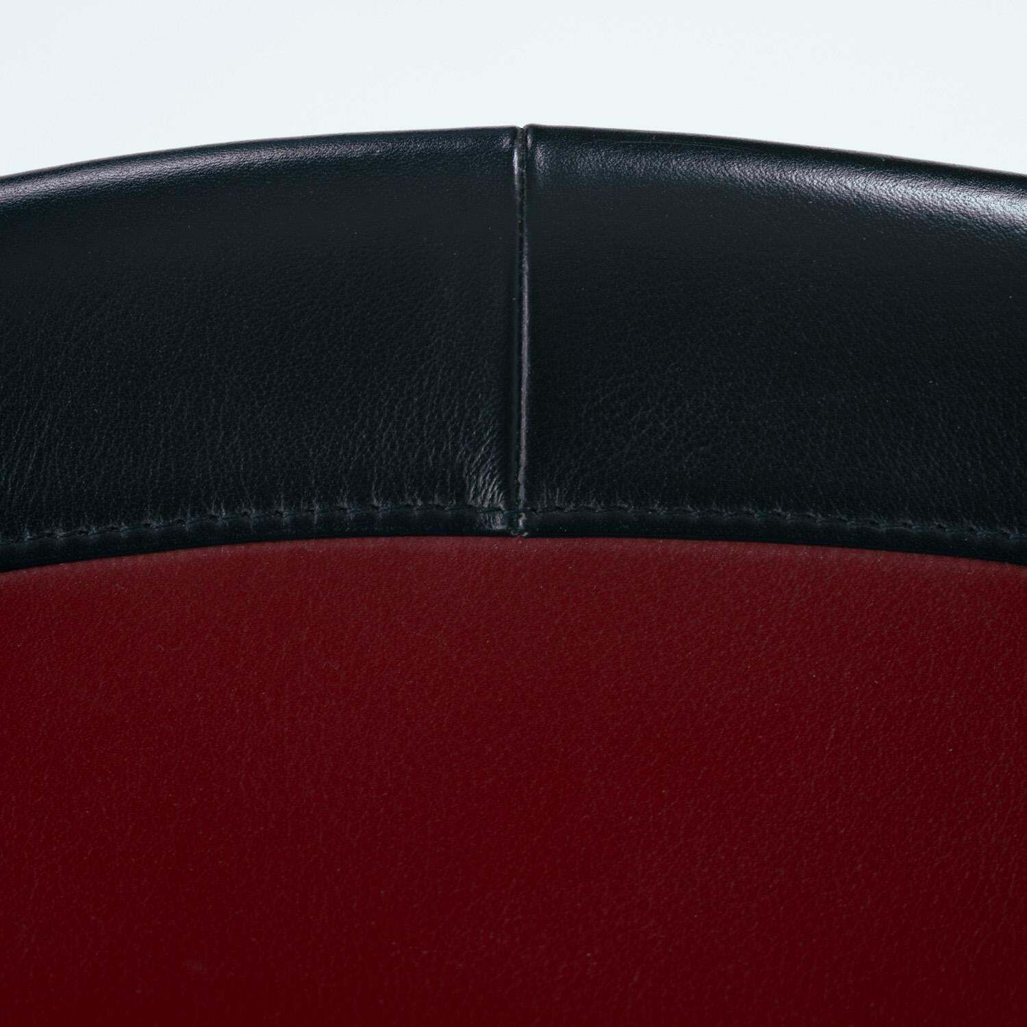 photo buy Leather Beech Wood Red Black Sinan Armchairs Designed By Poltrona Frau, Set Of 4