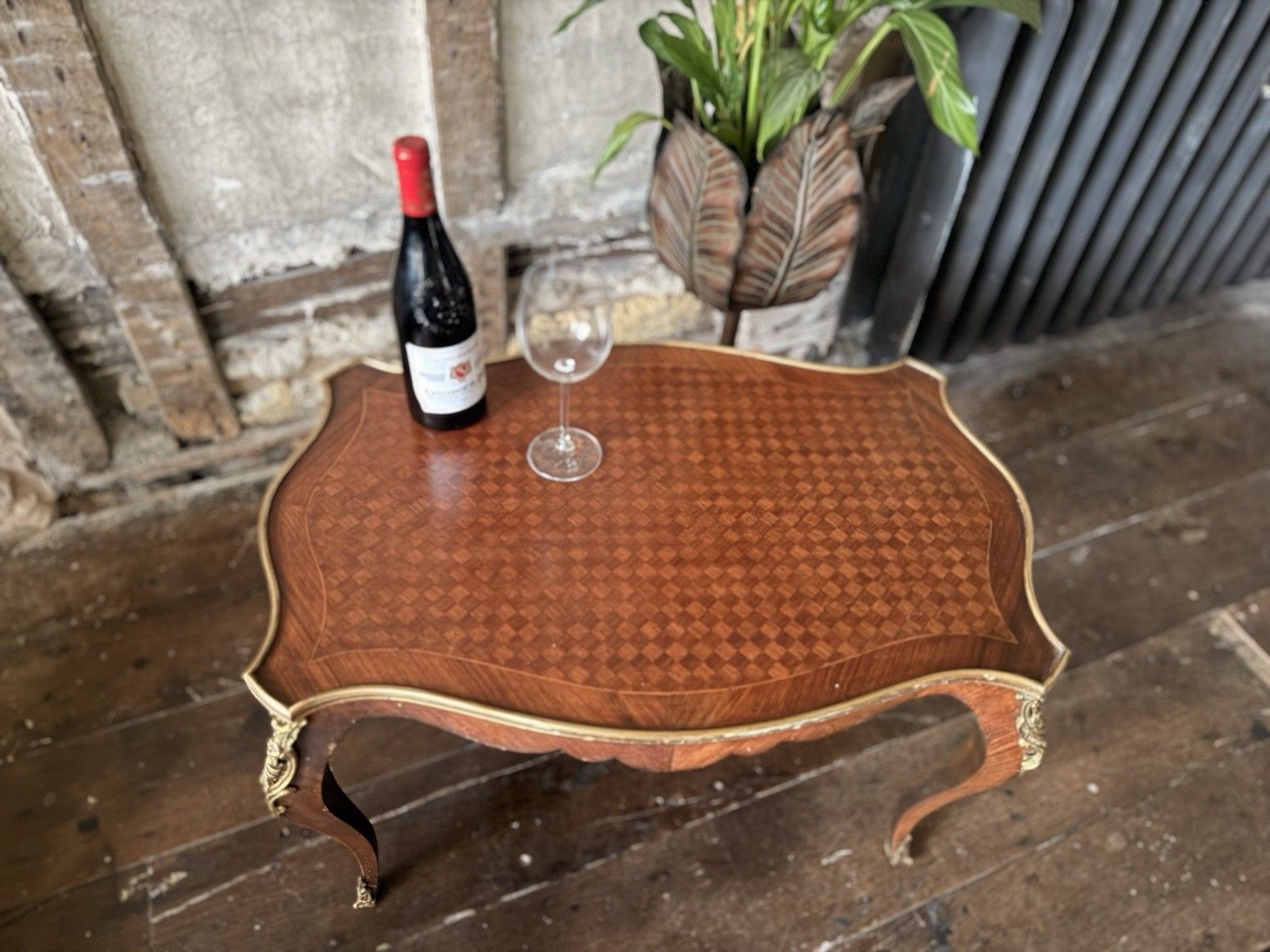 French Antique Kingswood Bronze Gilt Serpentine Occasional Centre Table 1880c photo for sale