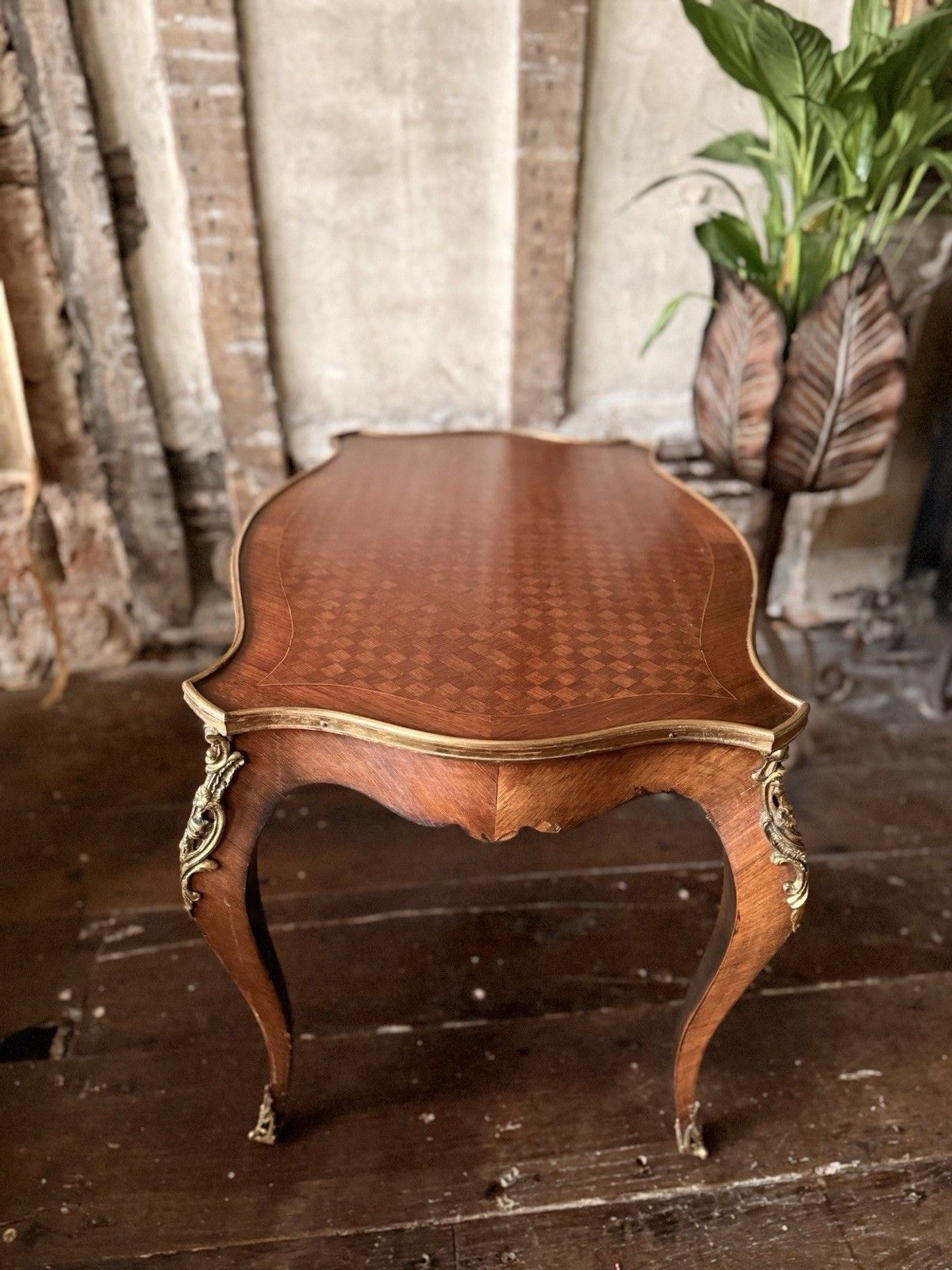 French Antique Kingswood Bronze Gilt Serpentine Occasional Centre Table 1880c photo 599.0