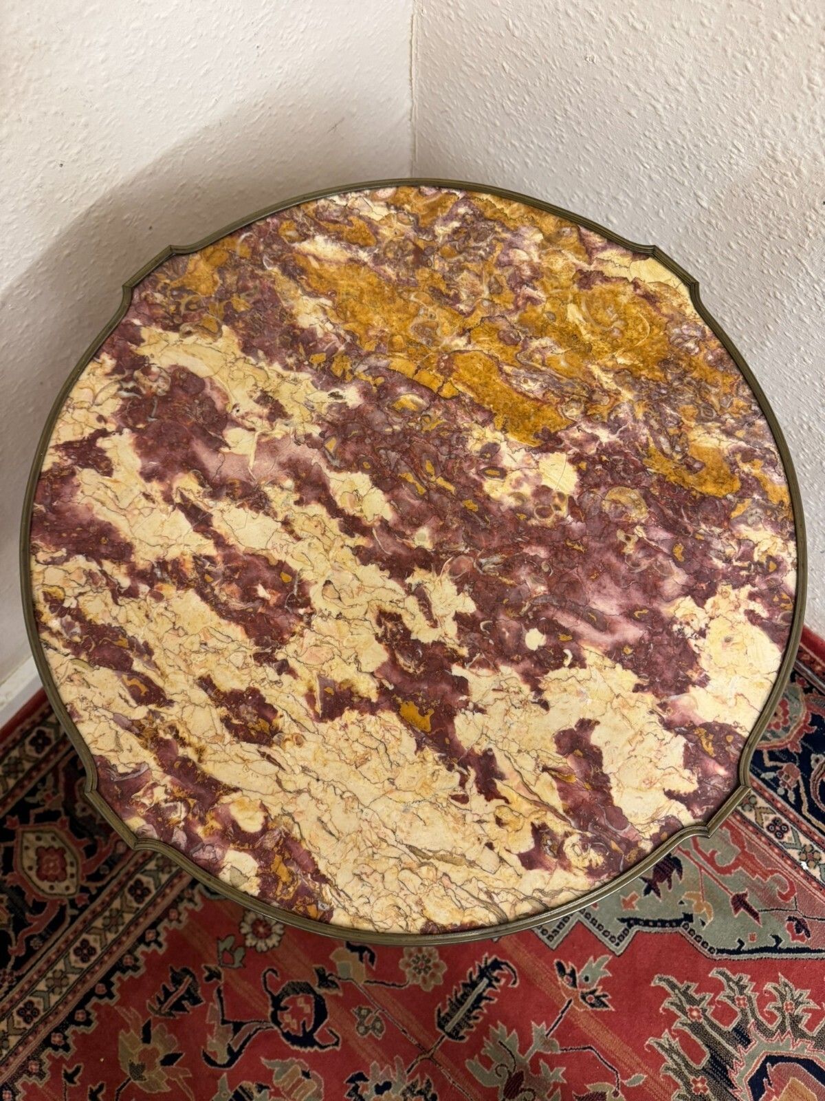 Outstanding Quality French Kingwood Marble Top Centre Table Circa 1950 photo Furniture