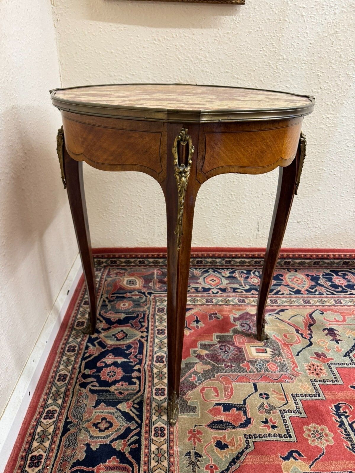 Outstanding Quality French Kingwood Marble Top Centre Table Circa 1950 photo vinterior