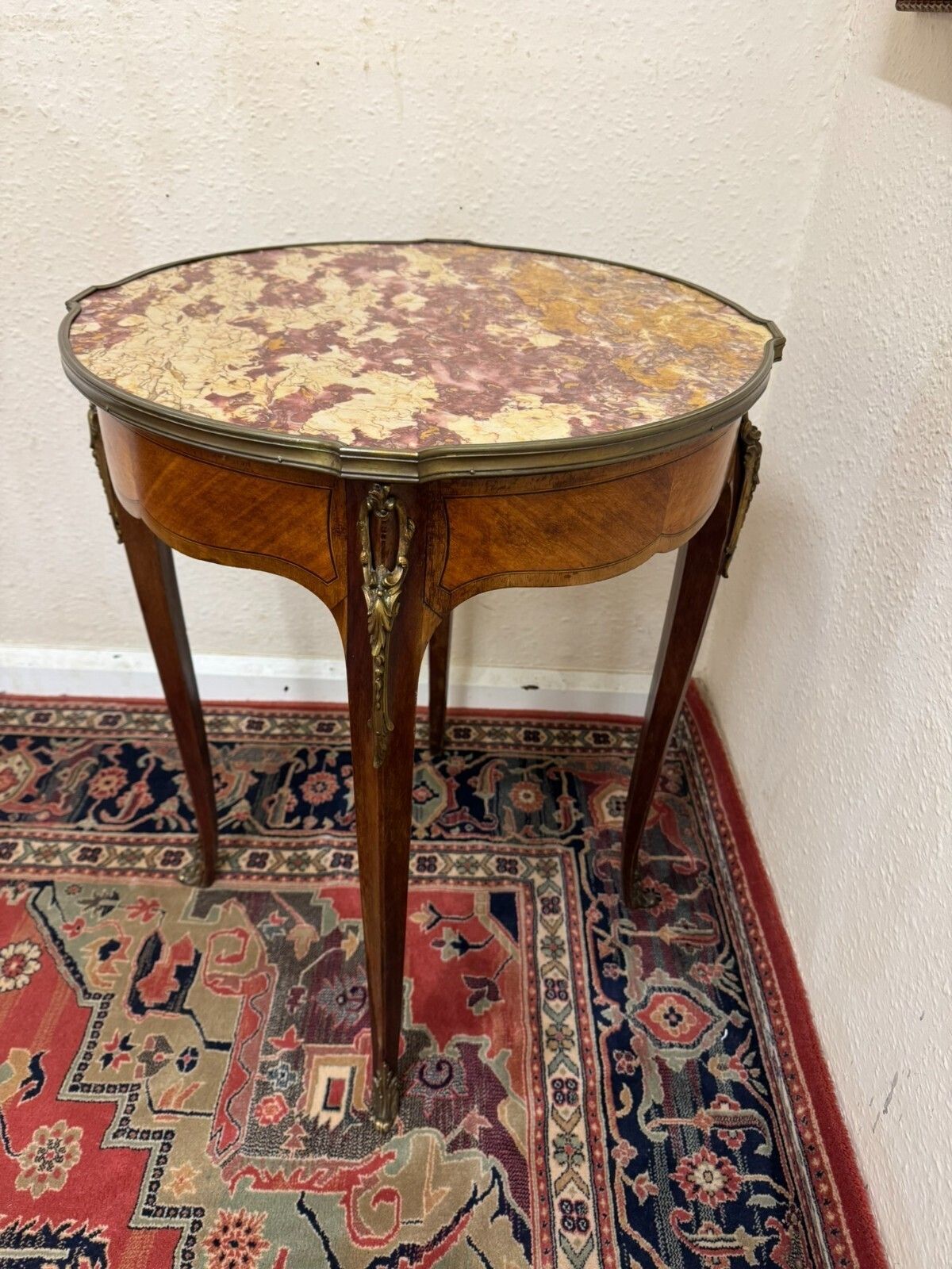 Outstanding Quality French Kingwood Marble Top Centre Table Circa 1950 photo buy