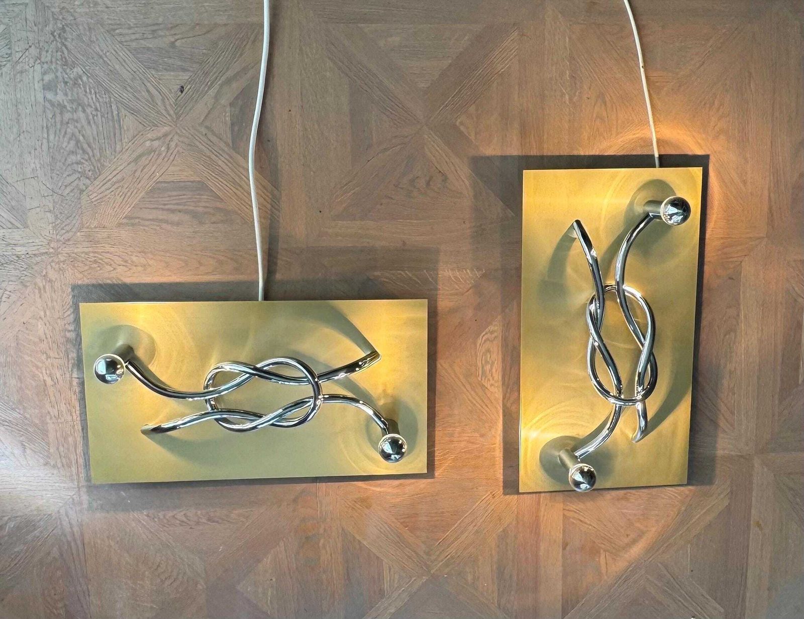Italian 'Reef Knot' Wall Sconces   Giacomo Benevelli For Missaglia photo Lighting