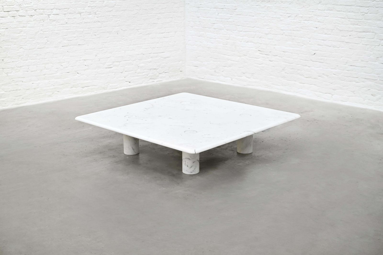 Angelo Mangiarotti Carrara Marble Coffee Table, Italy 1970's photo 5980.0