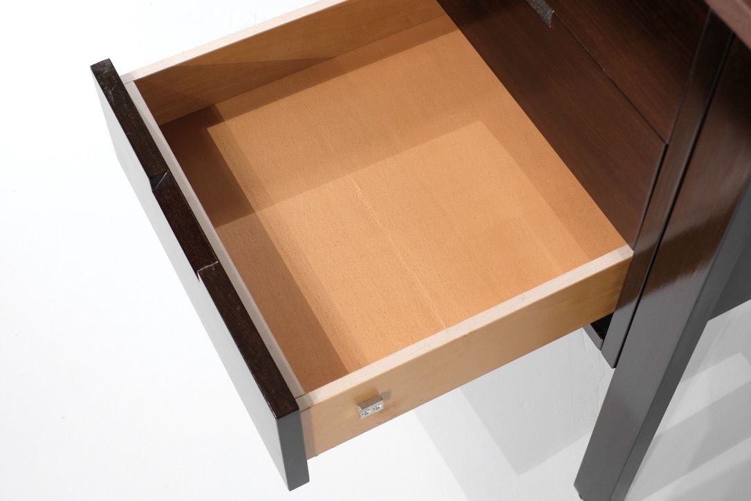 photo for sale Desk " Canaan " In Wood And Leather By Marcel Breuer For Gavina, Italy 1950s.