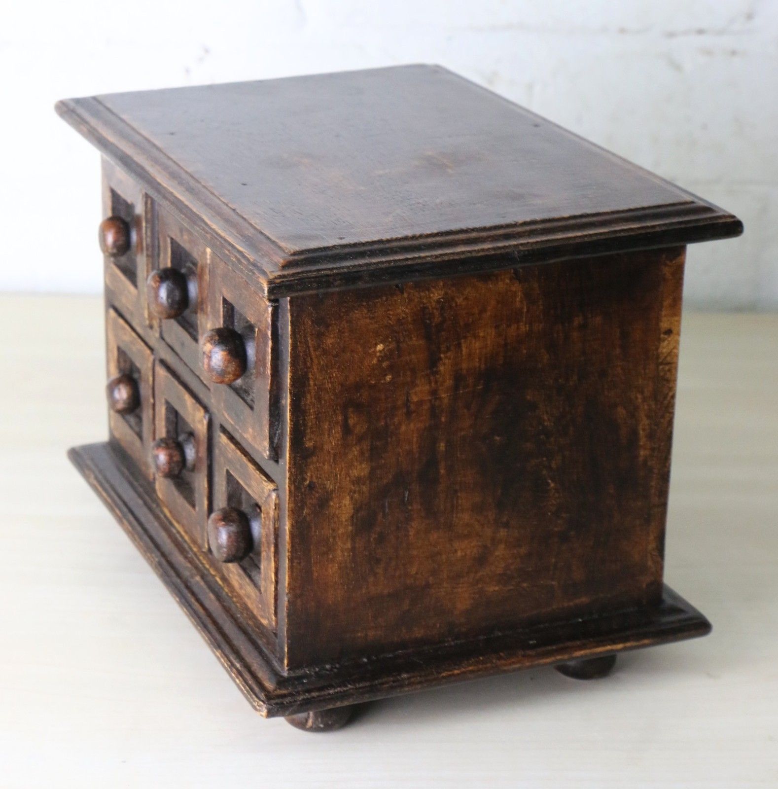 Vintage Anglo Indian Wooden Drawers Spice Drawers Small Size Heavy Wood photo furniture