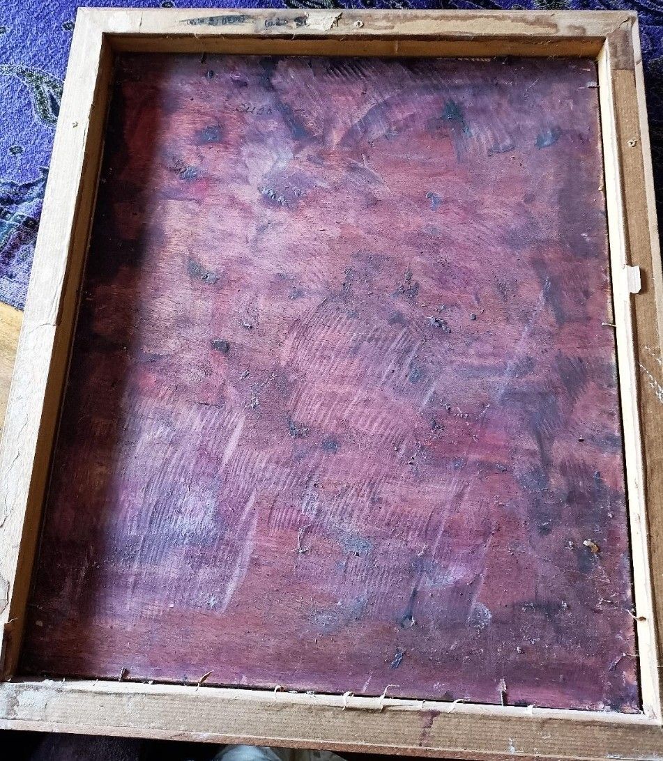photo furniture Antique Oil Painting Still Life Bouquet Of Pink Flowers Impressionist 20th Century