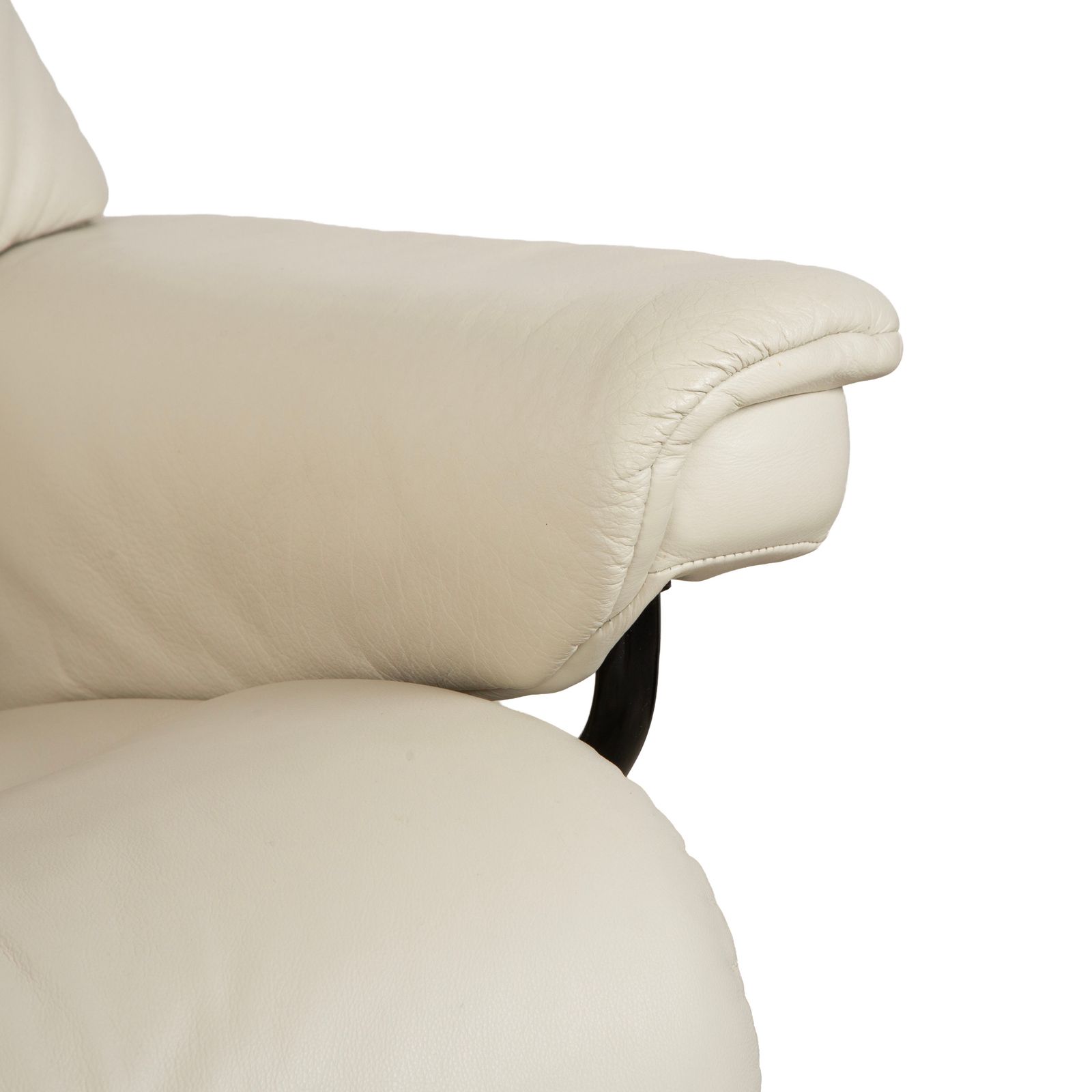 Stressless Sunrise Leather Recliner Set Cream, Manual Function photo vinterior