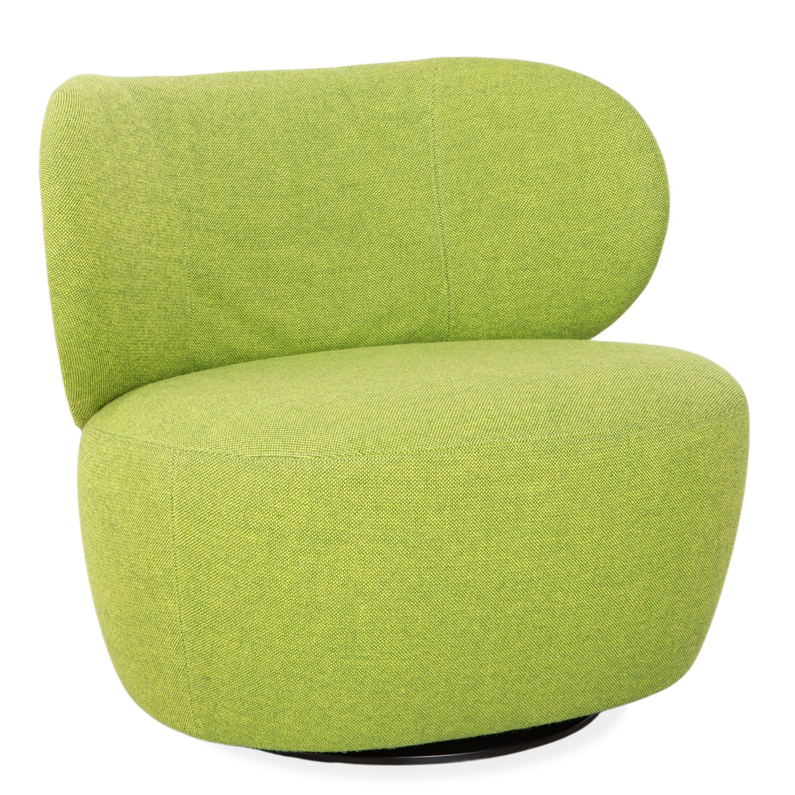 Walter Knoll Bao Fabric Leather Armchair Green Brown Swivel Function
