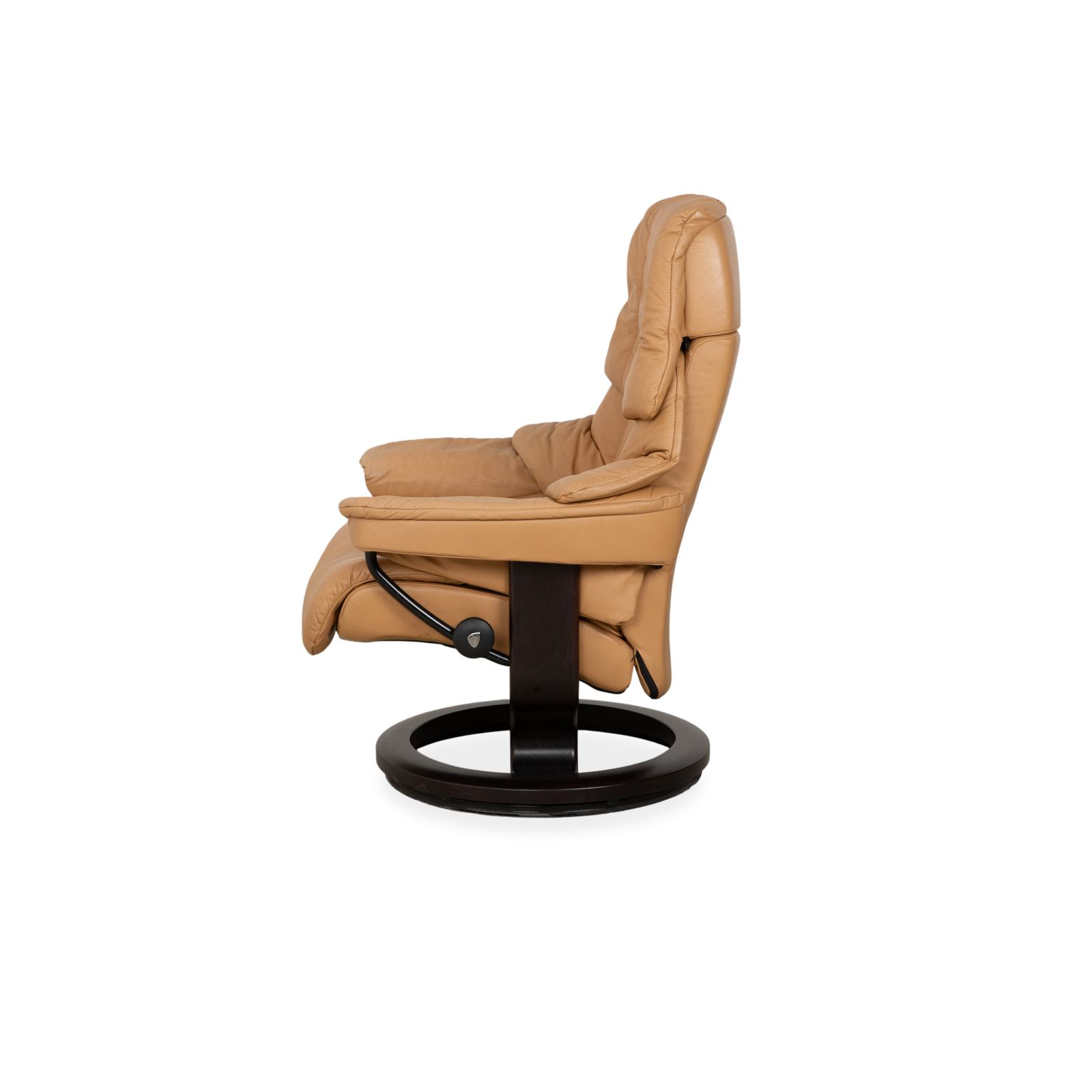 Meubels Stressless Reno Leren Relaxfauteuil Beige Incl. Voetenbank, Manuele Functie photo