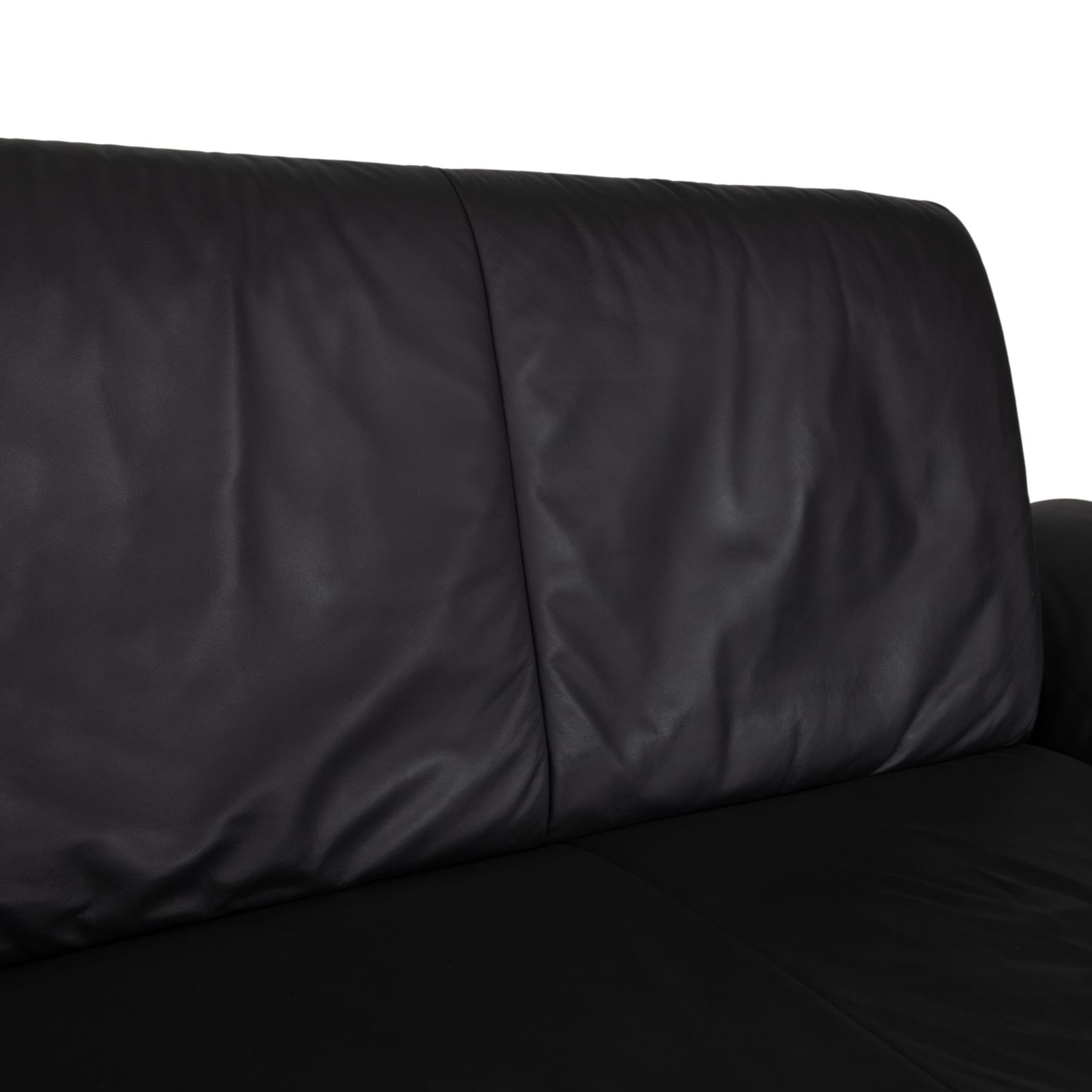 photo furniture Canapé 2 places Koinor Rossini en cuir gris anthracite, fonction manuelle