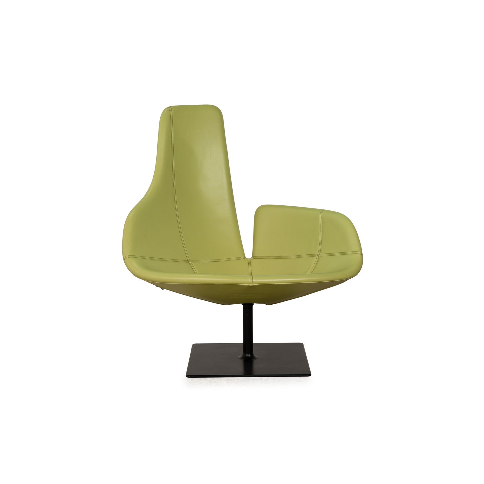 Fauteuil pivotant Moroso Fjord en cuir vert photo buy