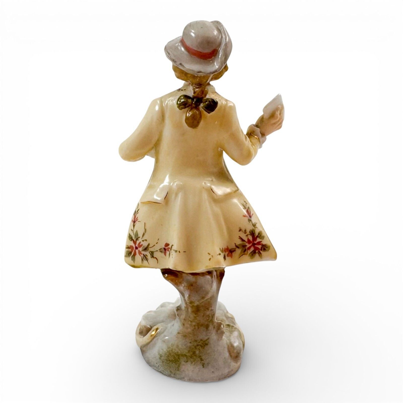 Antique German Porcelain Figurine Gentleman With Letter, Triebner Ens 1880s photo Home Decor