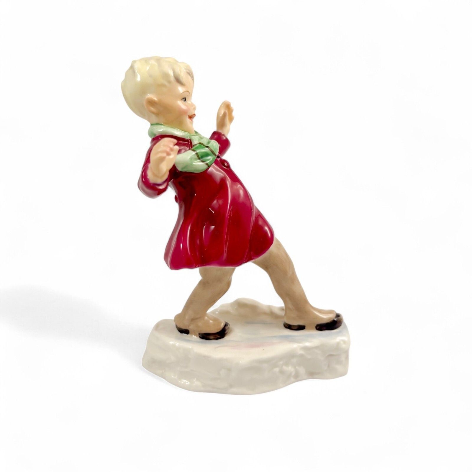 Royal Worcester Porcelain Ice Skating Child Figurine By F G Doughty Model 3452 photo Home Decor