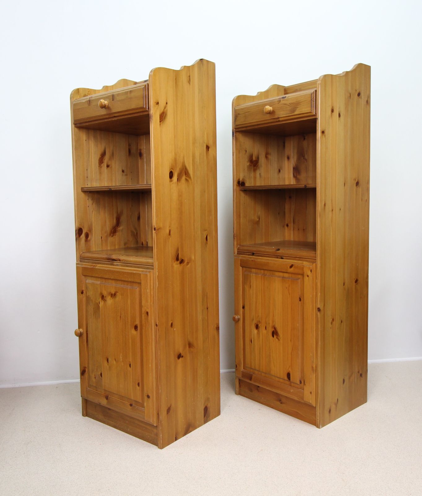 Vintage Ducal Solid Pine Shelving Units / Bookcase With Drawer photo furniture