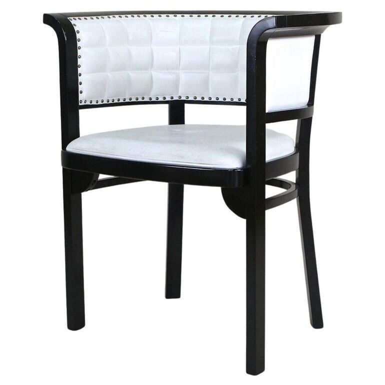 20th Century Thonet Armchair   White Leather, Design By M.Kammerer, At Ca. 1980 photo furniture