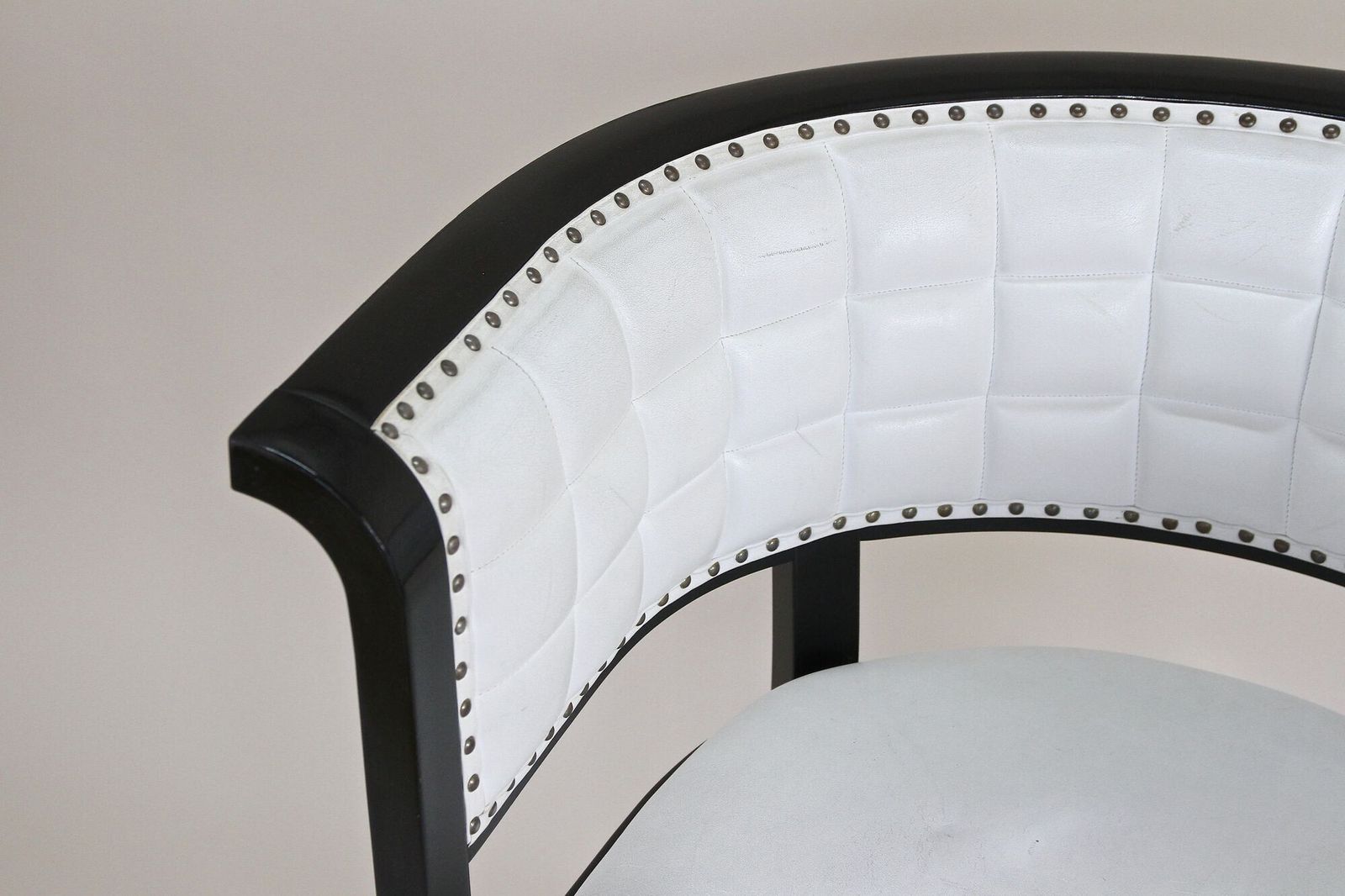 20th Century Thonet Armchair   White Leather, Design By M.Kammerer, At Ca. 1980 photo Furniture