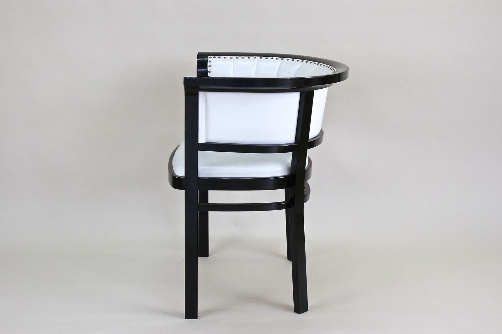 20th Century Thonet Armchair   White Leather, Design By M.Kammerer, At Ca. 1980 photo vintage