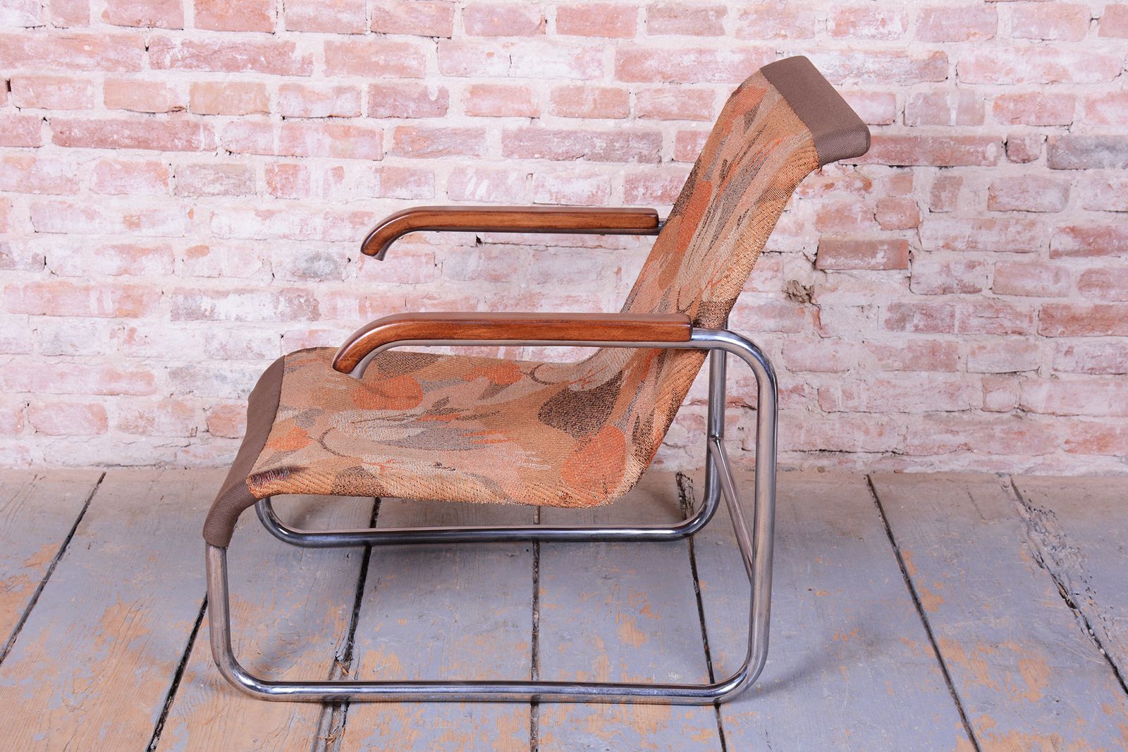 Restored Bauhaus Armchair, By Marcel Breuer For Thonet, Chrome, Czech, 1930s photo Furniture