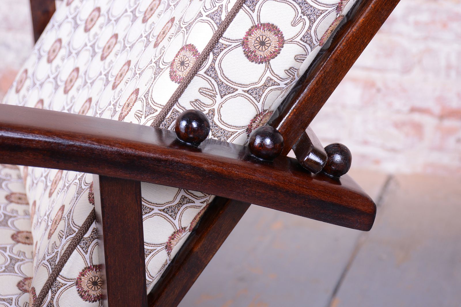 photo vinterior Restored Art Deco Adjustable Armchair, By Thonet, Beech, Polished, Czech, 1920s