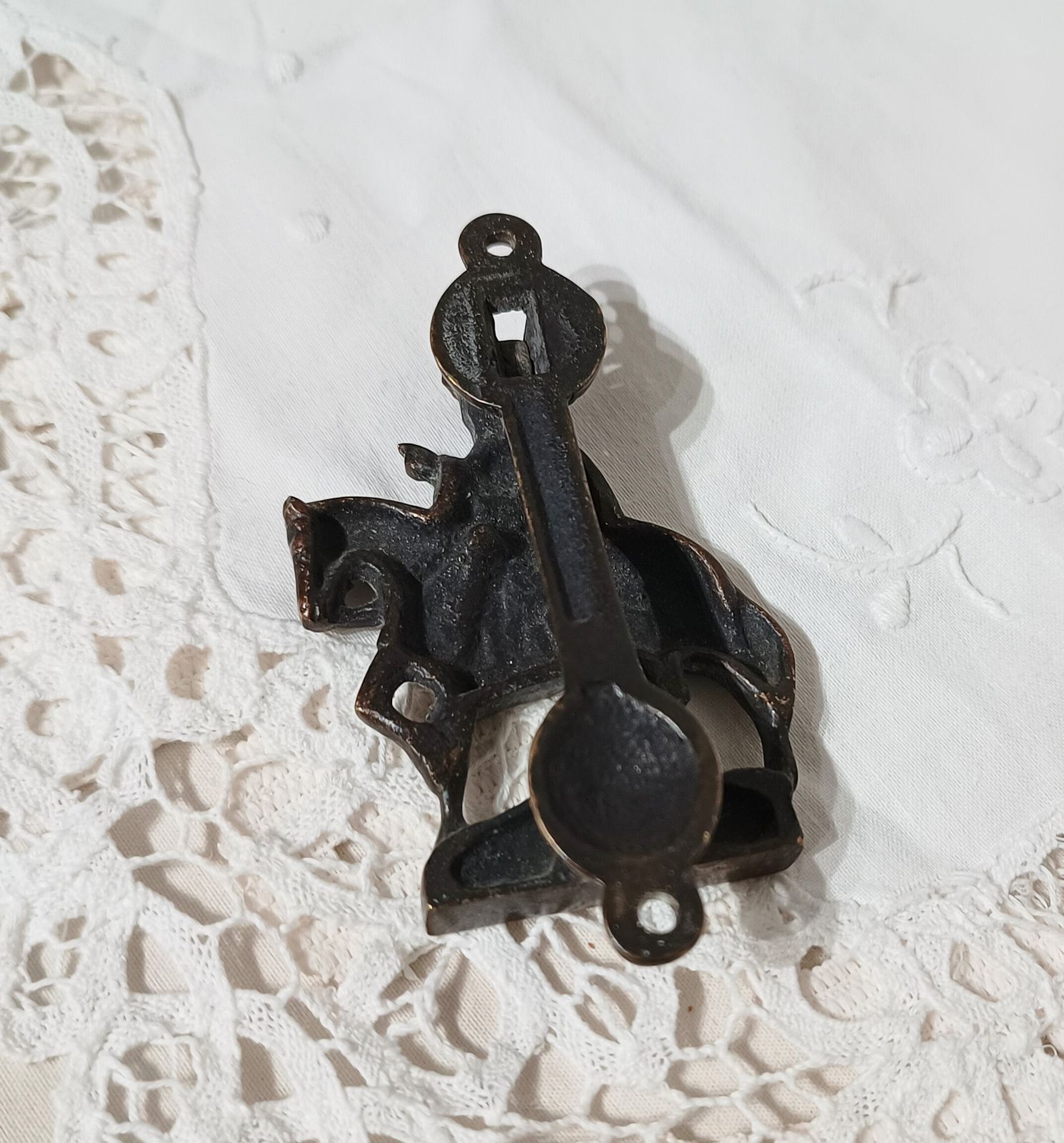 photo for sale Antique Brass Geoffrey Chaucer Door Knocker.