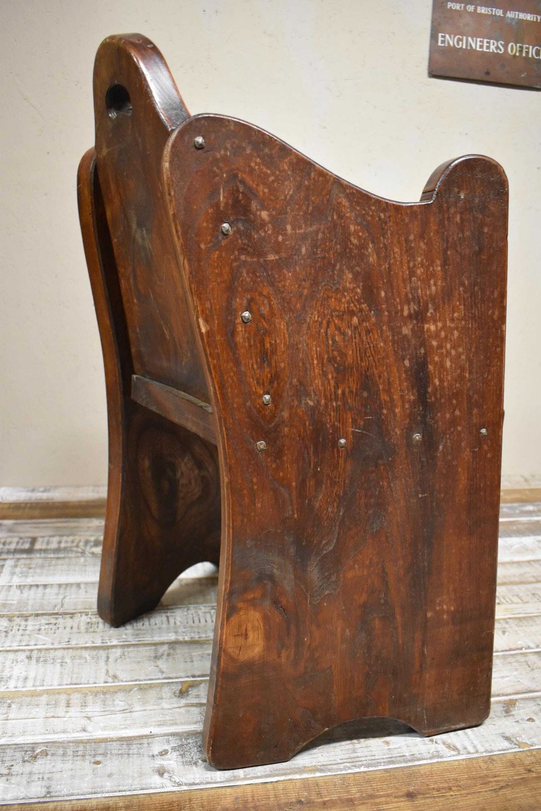 Antique Arts & Crafts Elm Hall Chair   Pew photo 590.0
