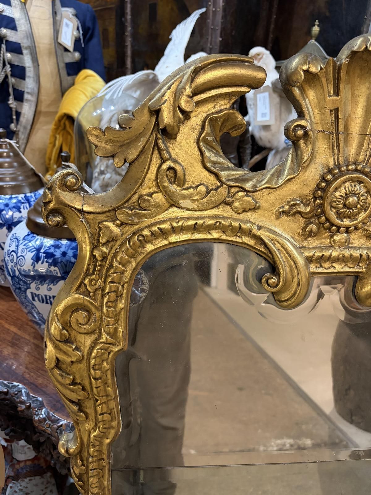 English Georgian Carved Gilt Wall Mirror photo furniture