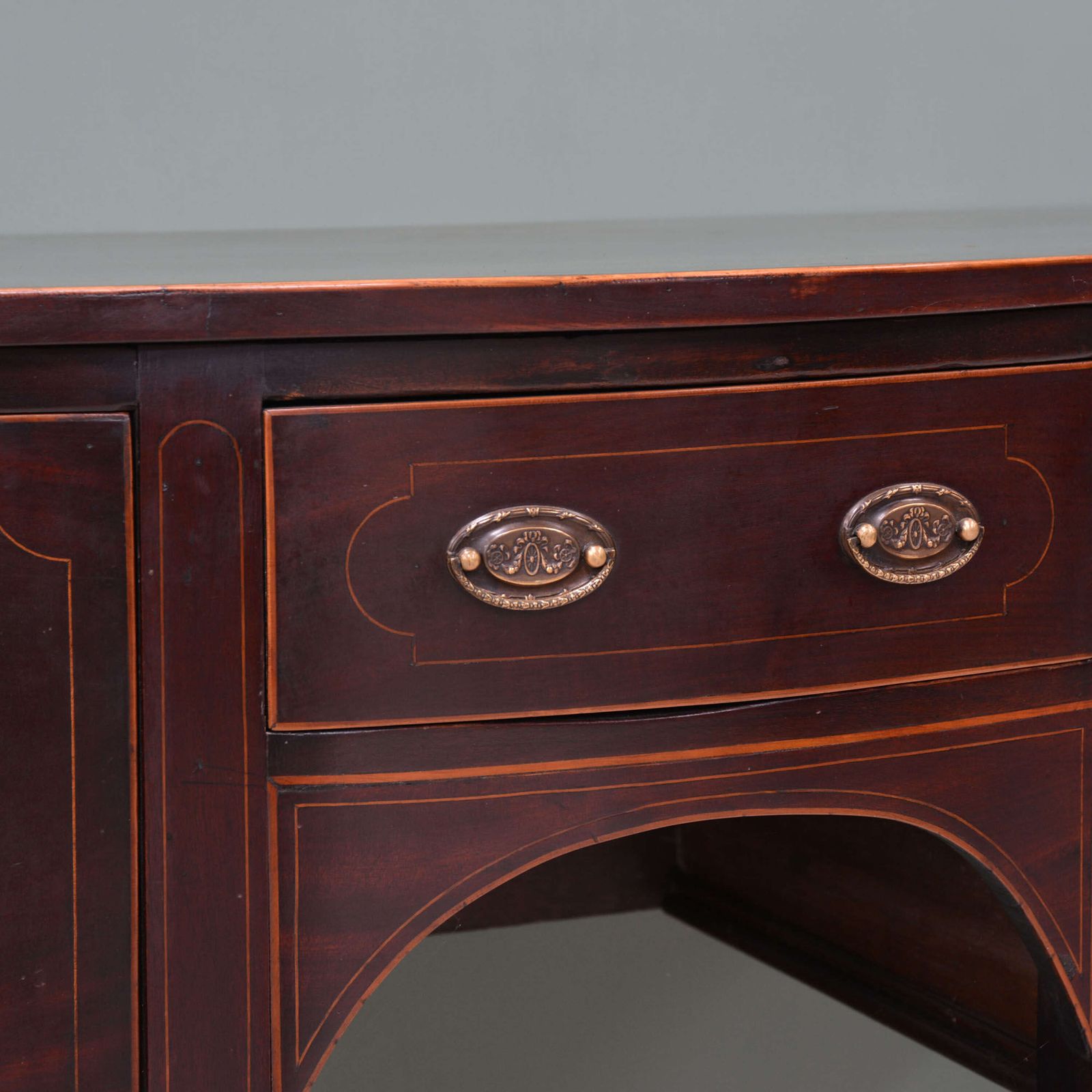 Sheraton Revival Serpentine Mahogany Sideboard photo Furniture