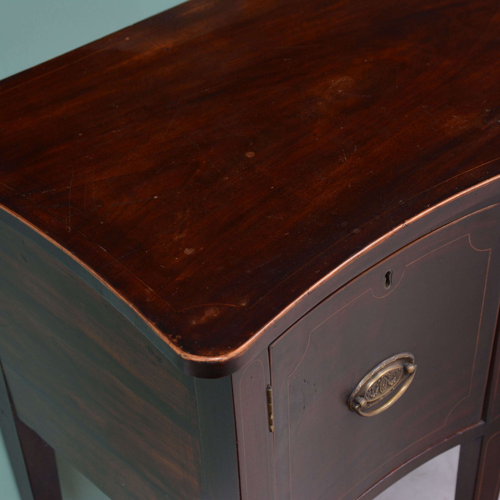 Sheraton Revival Serpentine Mahogany Sideboard photo buy