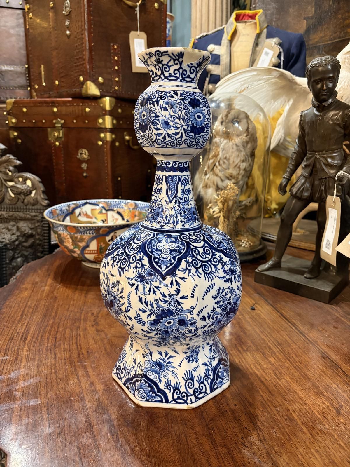 19th Century Dutch Delft Vase, 1800s photo for sale