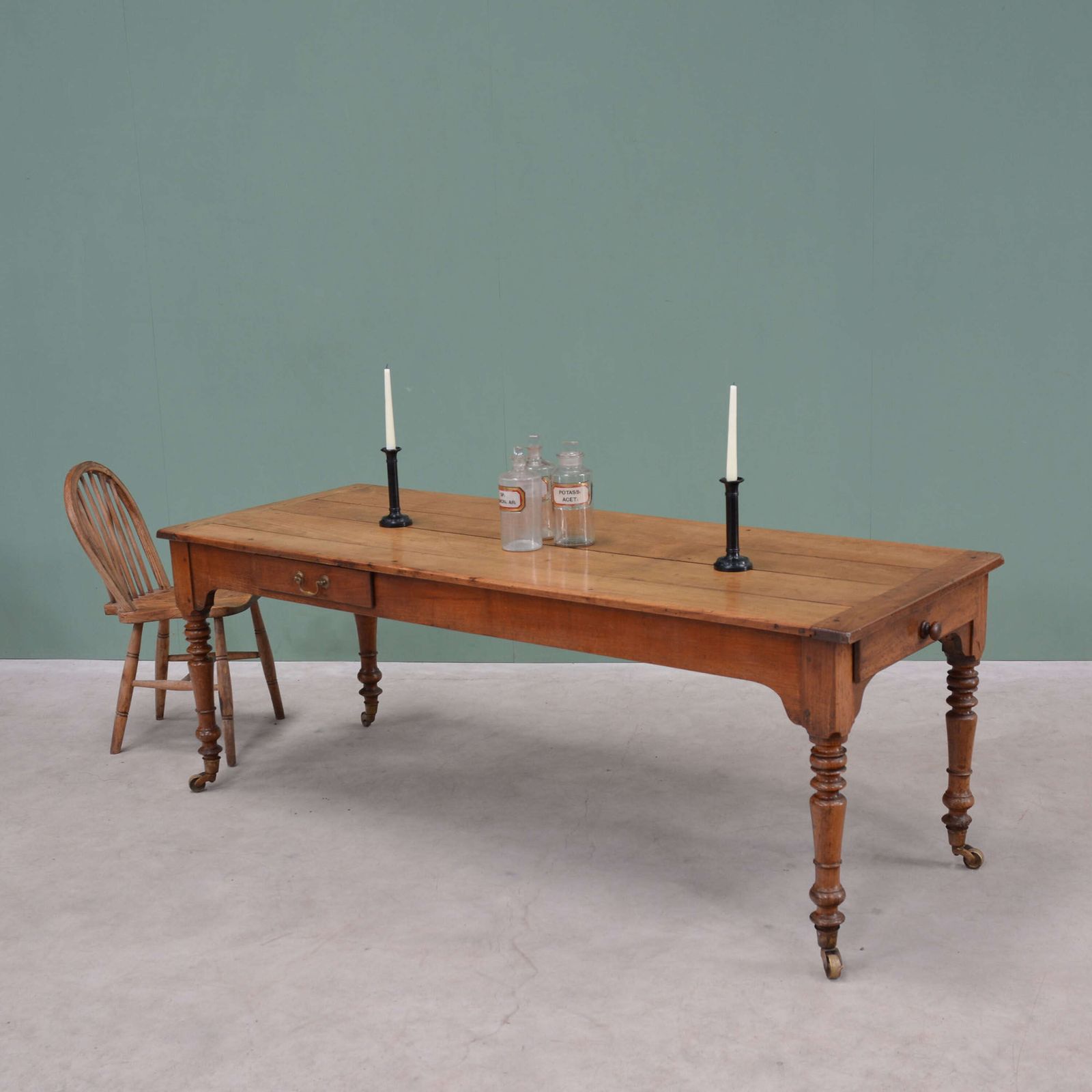 Furniture 19th Century French Fruitwood Farmhouse Table photo