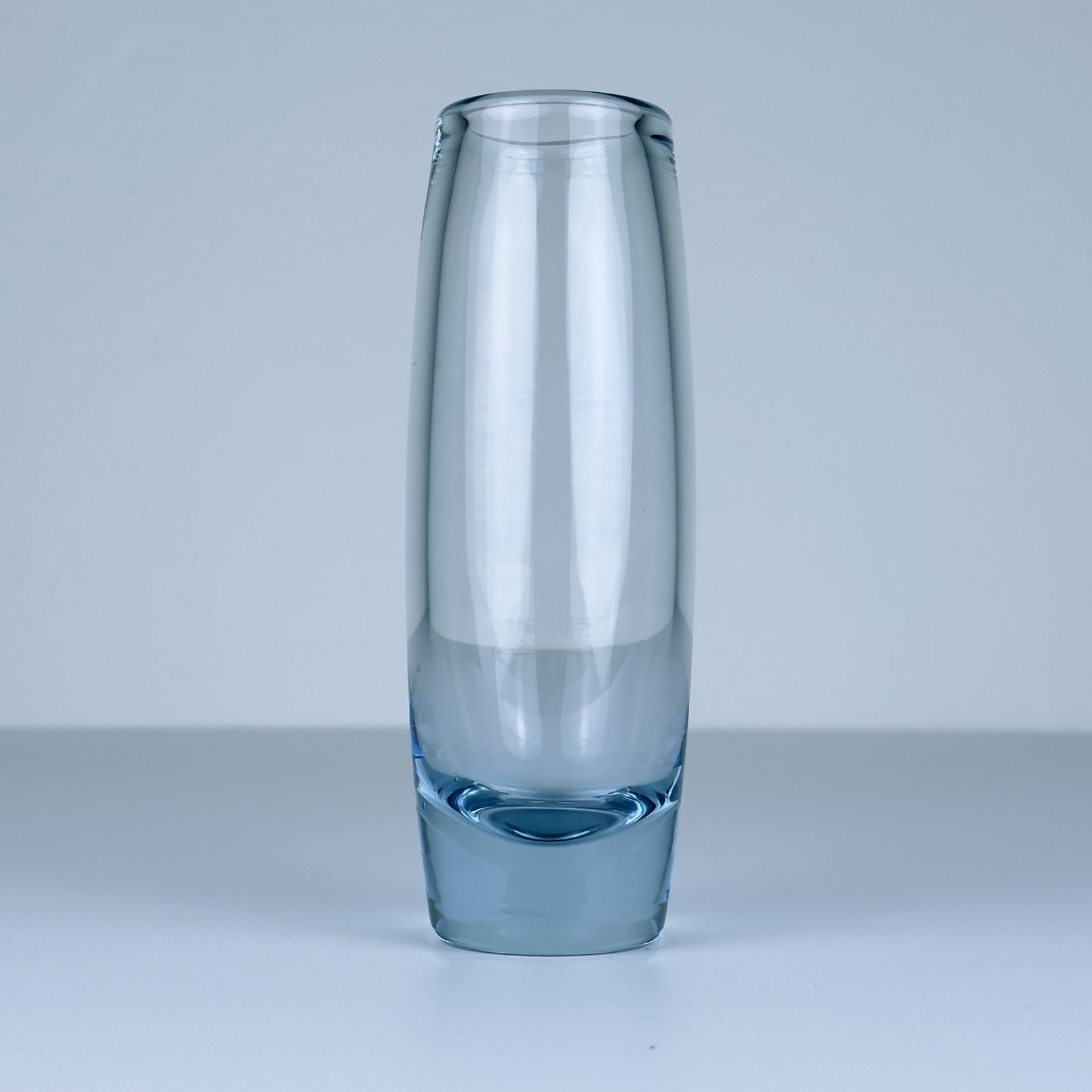 Original Blue Glass Vase By Per Lütken For Holmegaard, Denmark, 1960s photo furniture