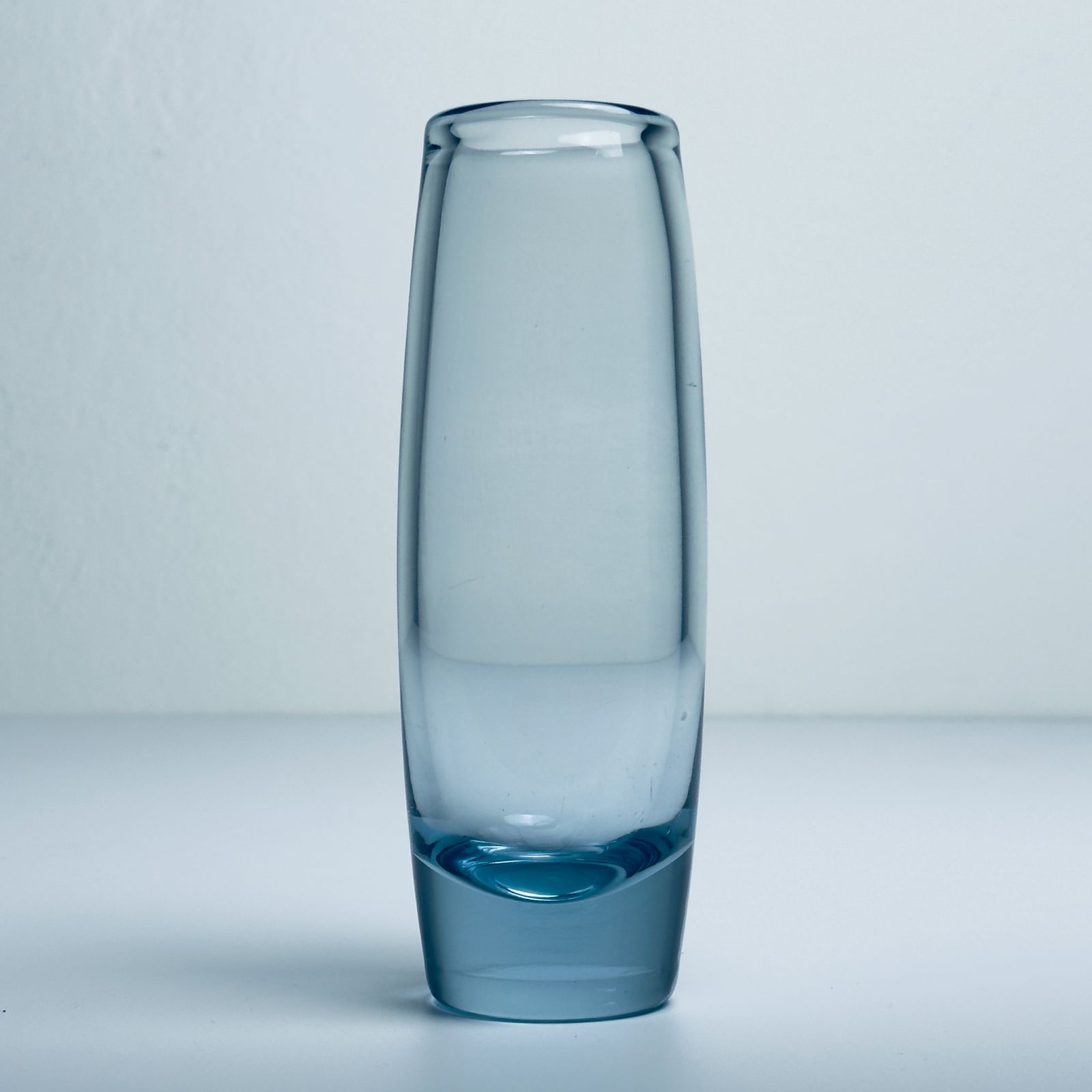 Home Decor Original Blue Glass Vase By Per Lütken For Holmegaard, Denmark, 1960s photo