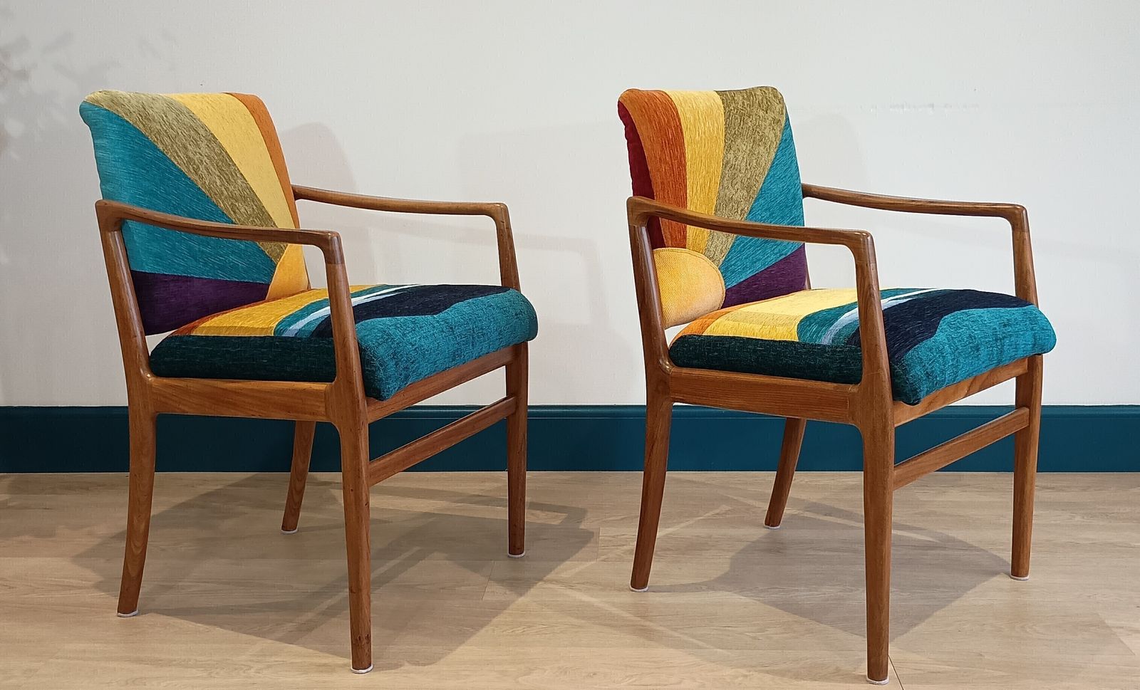 Bespoke Scandinavian Mid 50's Dinning/Office/ Bedroom Chairs  ( Pair) photo Furniture