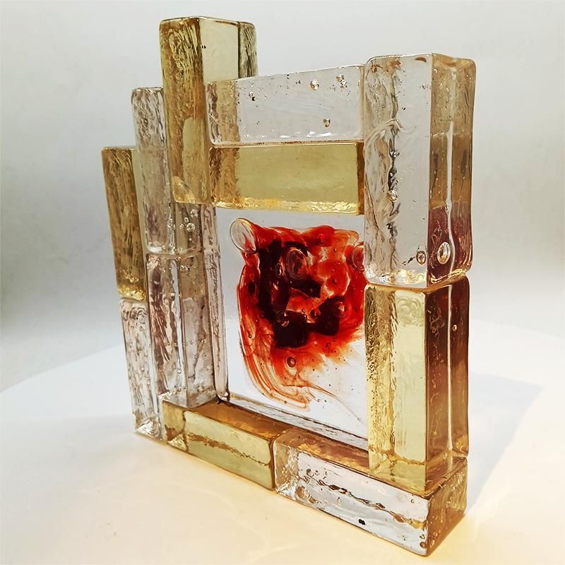 1950s Rare Big Ashtray / Sculpture In Hand Blown Artistic Murano Glass Attributed To Toni Zuccheri. photo furniture