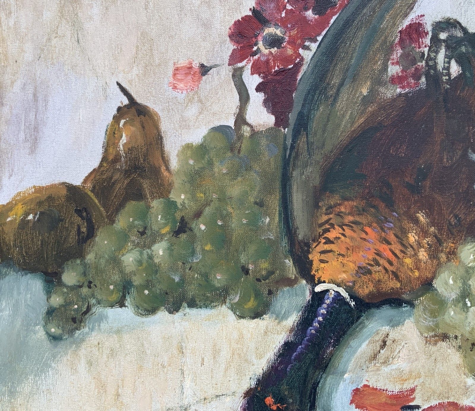 photo for sale Still Life With Game Large Impressionist Oil Painting By Henri Joseph Pauwels