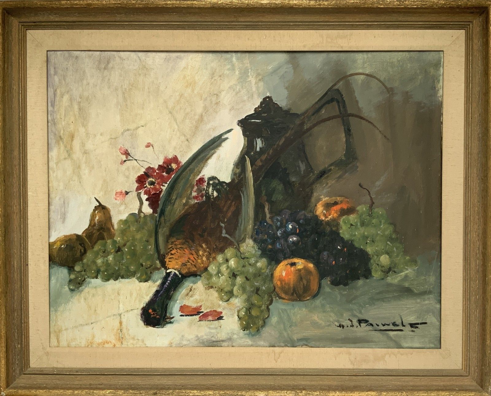 photo buy Still Life With Game Large Impressionist Oil Painting By Henri Joseph Pauwels