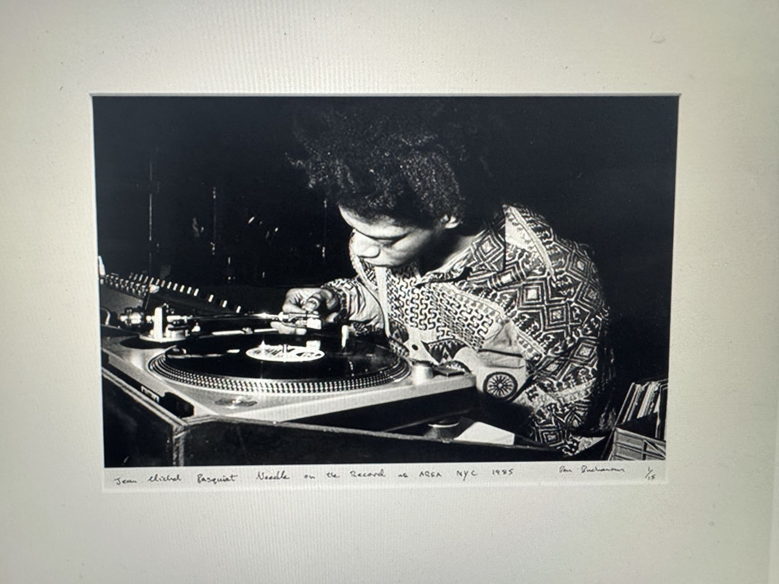 Jean Michel Basquiat   Needle On The Record At Area Nyc, 1985    Ben Buchanan photo furniture