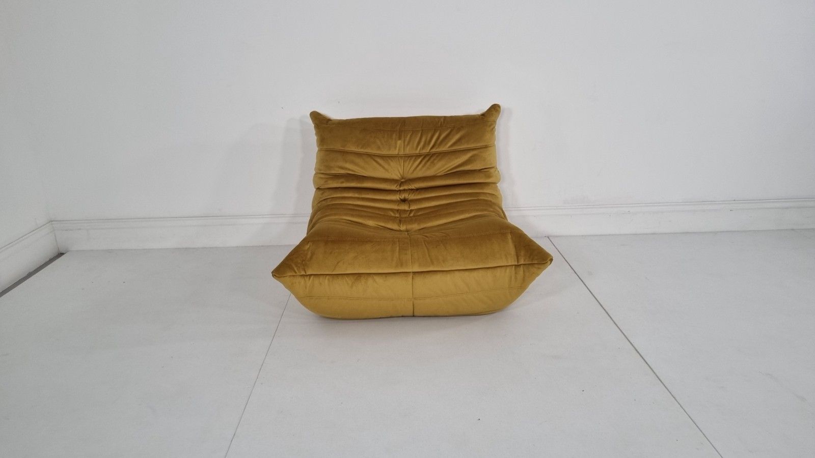 photo furniture Ligne Roset Togo Chair And Footstool In Bronze Gold Velvet Immaculate