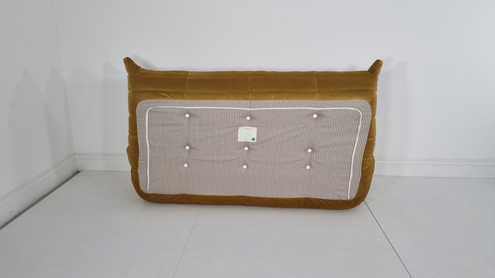 photo for sale Ligne Roset Togo 3 Seater In Bronze Gold Velvet Excellent Condition