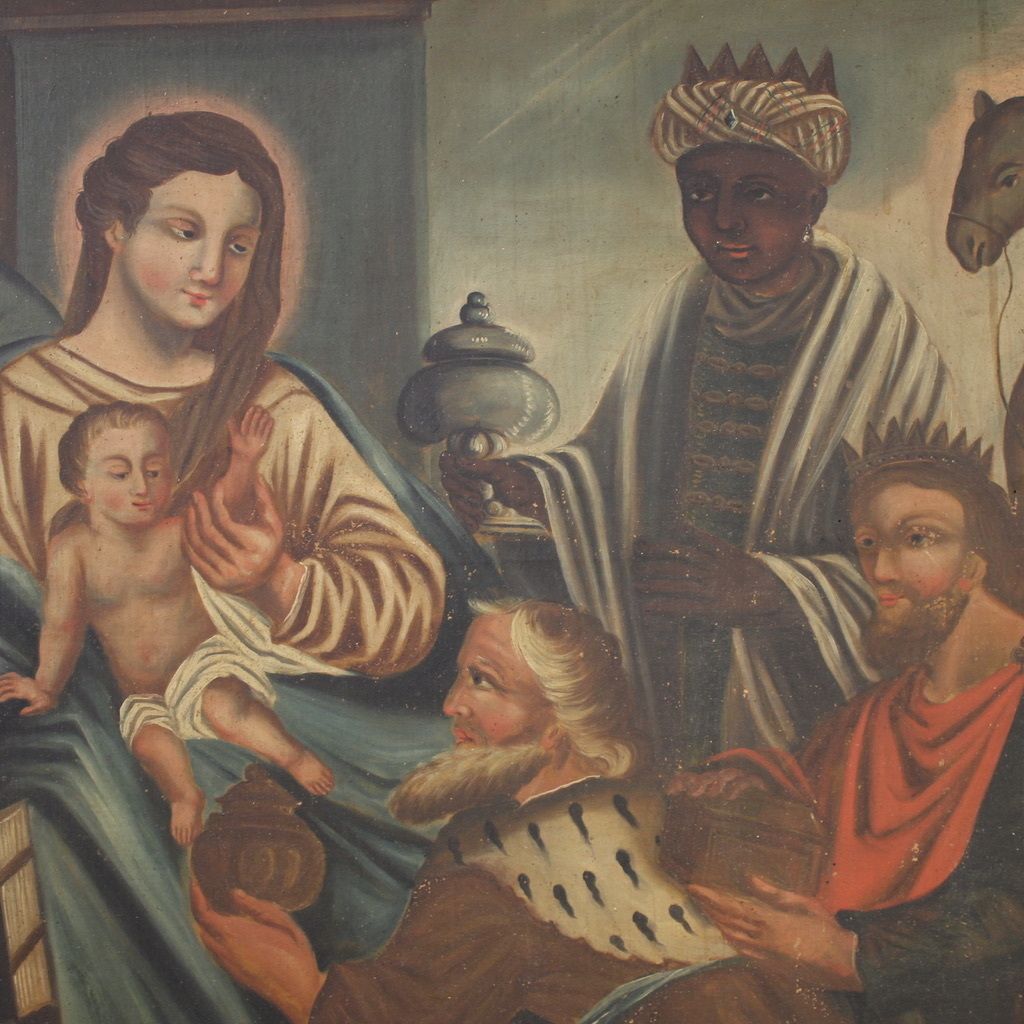photo buy 19th Century Spanish Painting Adoration Of The Magi