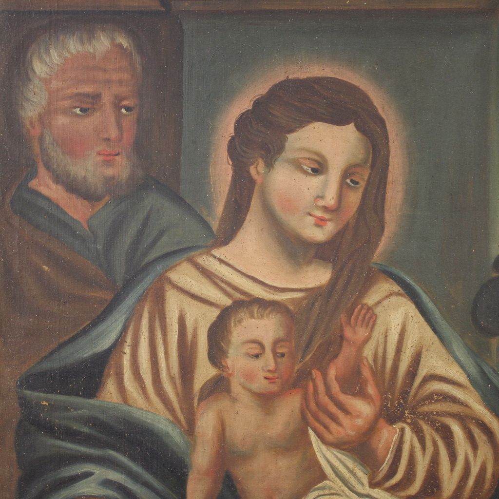 photo vintage 19th Century Spanish Painting Adoration Of The Magi