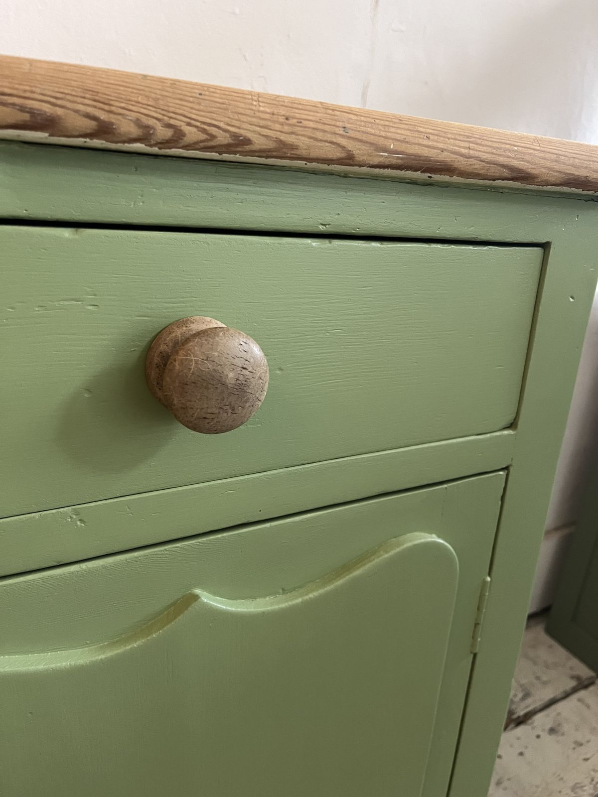 Green Painted Victorian Dresser Base/Sideboard photo furniture