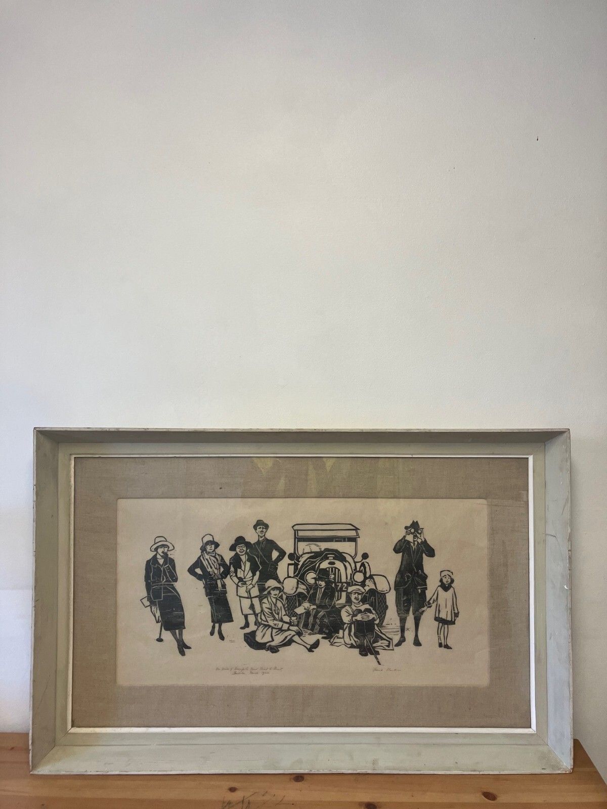 photo for sale Frank Martin 1963 Woodcut "The Duke Of Beaufort's Hunt"