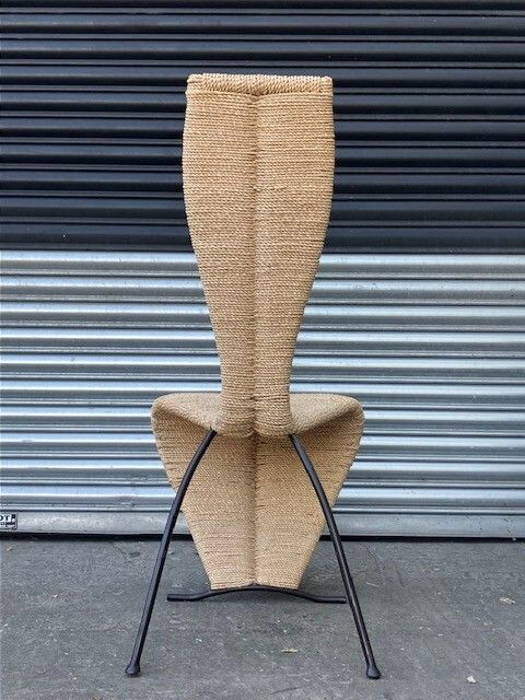 Tom Dixon Vintage Style S Chair In Rope And Metal photo for sale