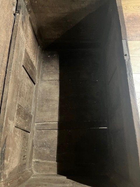Antique Coffer Oak 17th Century  Blanket Chest Charles I / II Gothic Style Trunk photo vinterior