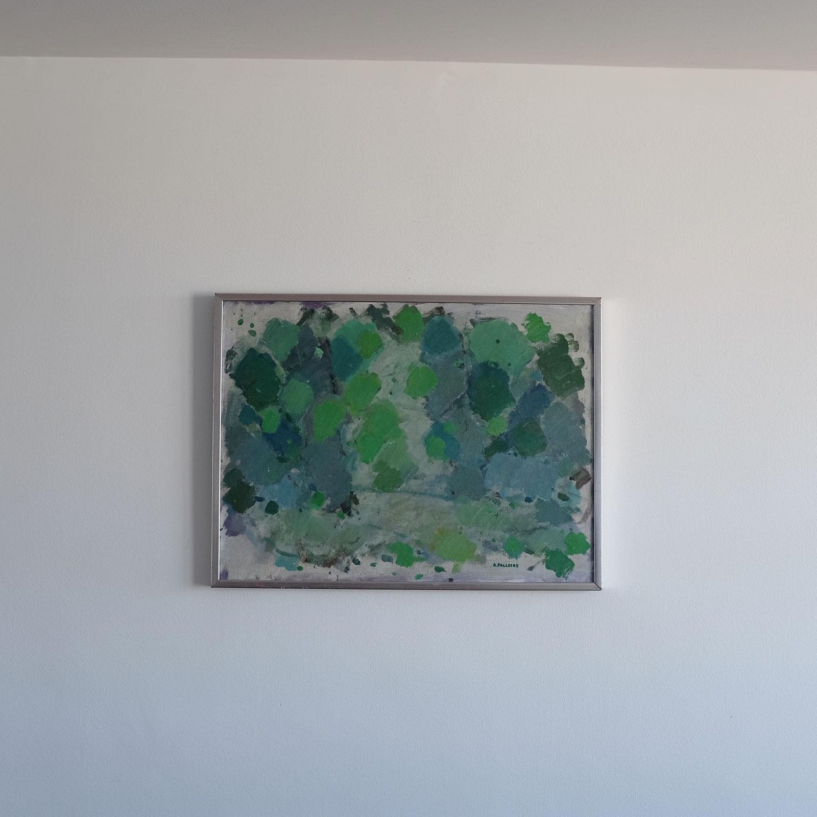 Vintage Arne Fallberg Painting, Mid Century Modern Abstract Oil Painting, Scandinavian Art photo Art
